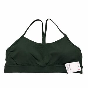 NWT Lululemon Flow Y Bra *Nulu A-C Cup (Rainforest Green) Size 12